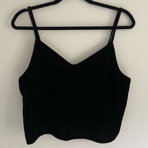 Black Velvet Tank Top in Large